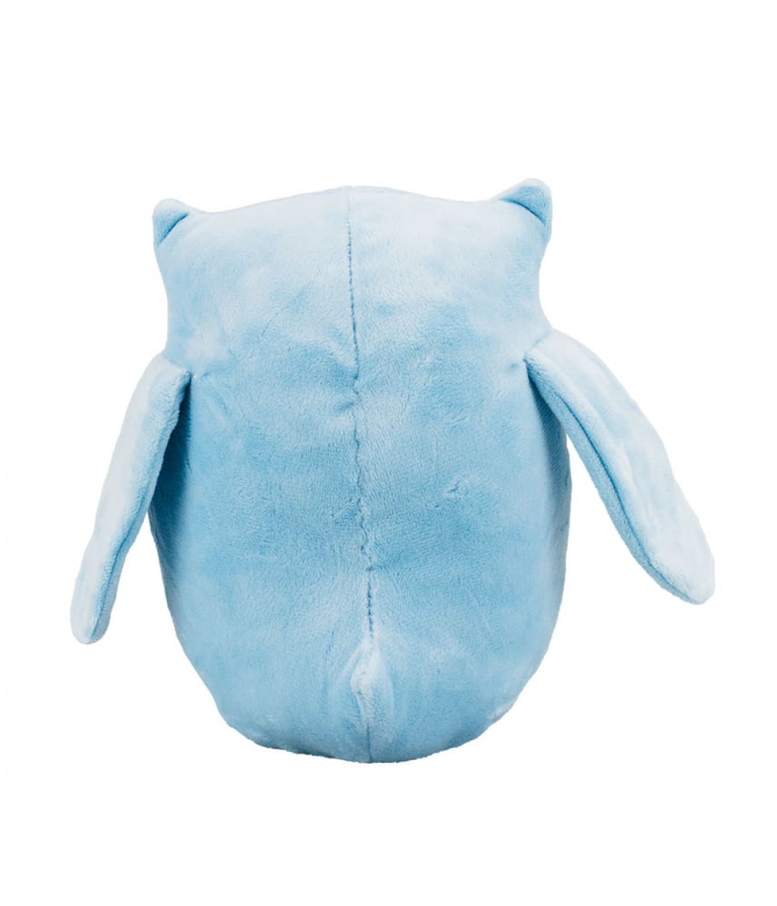 Coruja De Pelúcia Azul Olhos Grandes 18 cm 