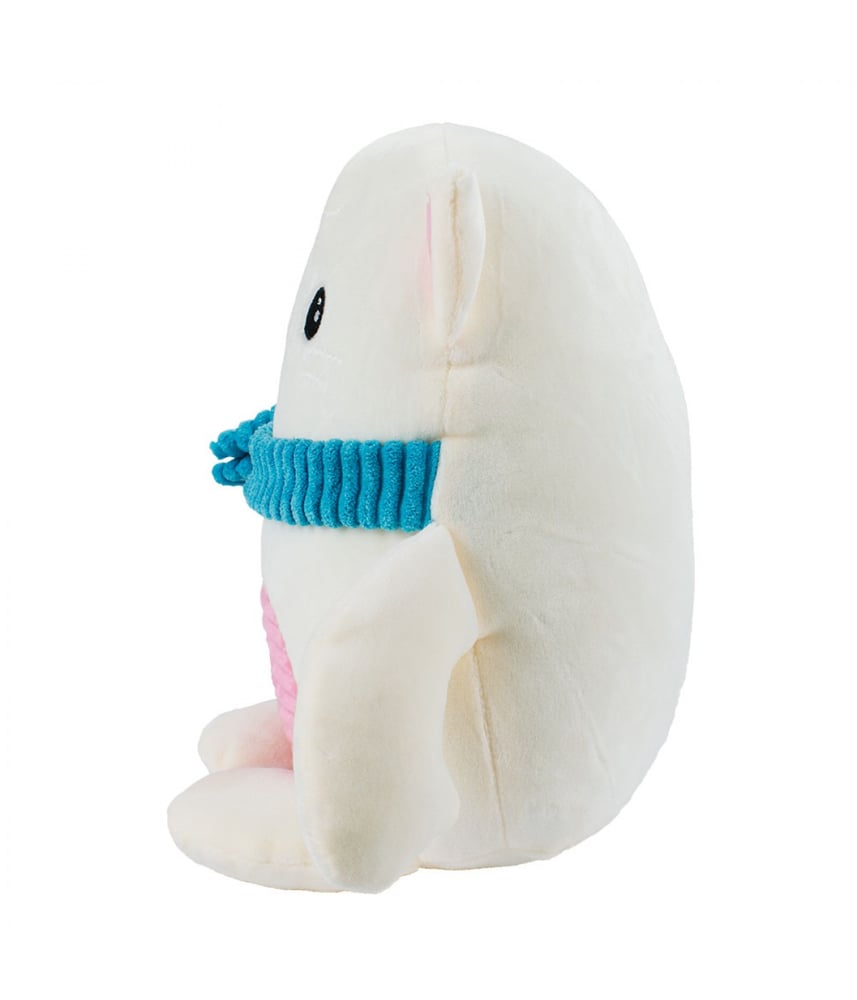 Gato De Pelúcia Creme com Cachecol 20 cm 