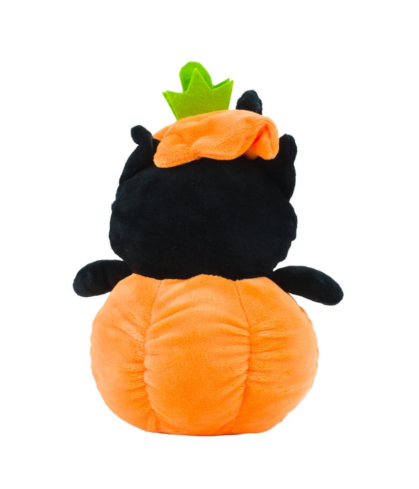 Gato Preto De Pelúcia Abóbora Halloween 24 cm