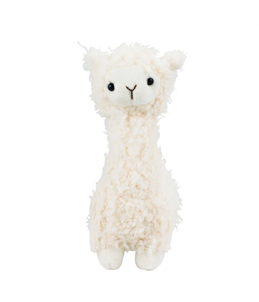 Lhama De Pelúcia Branca Levantada 24 cm 