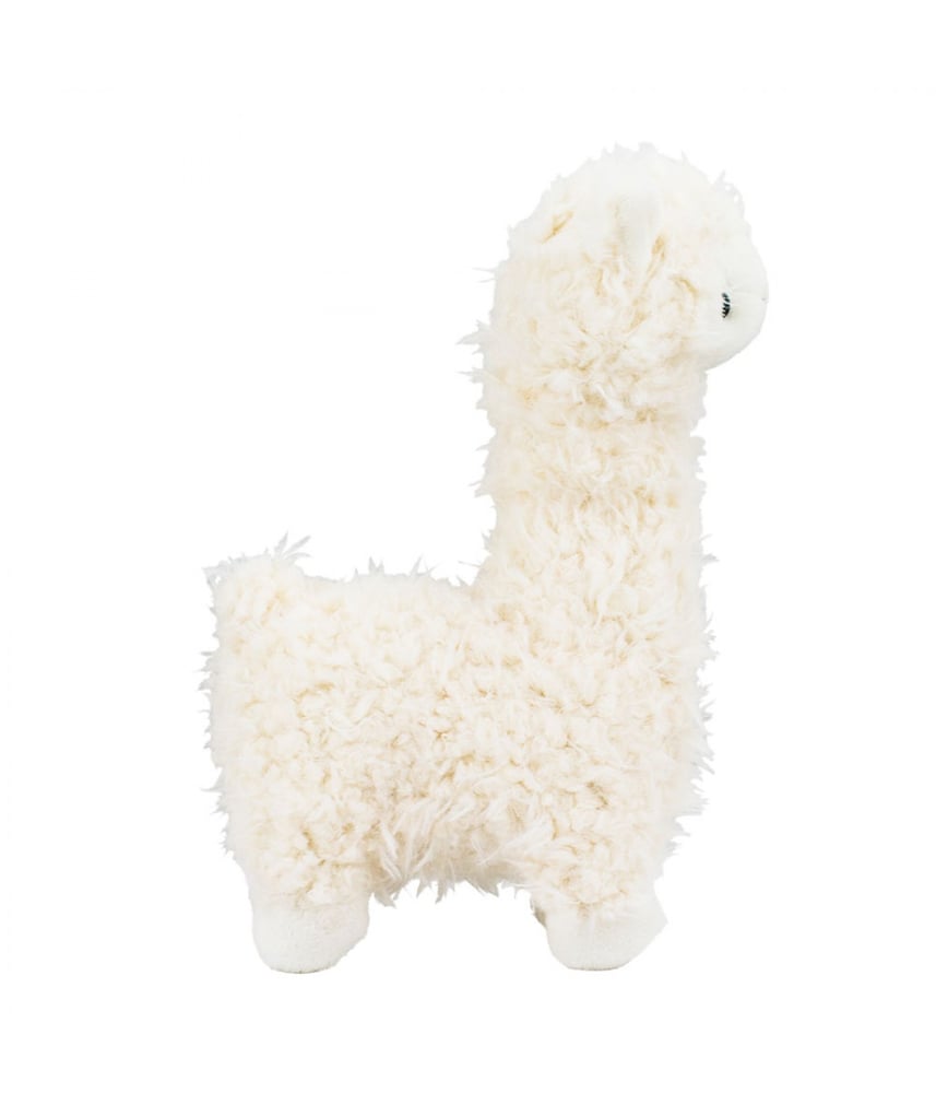 Lhama De Pelúcia Branca Levantada 24 cm 