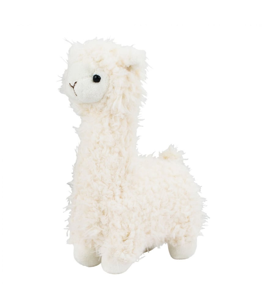 Lhama De Pelúcia Branca Levantada 24 cm 