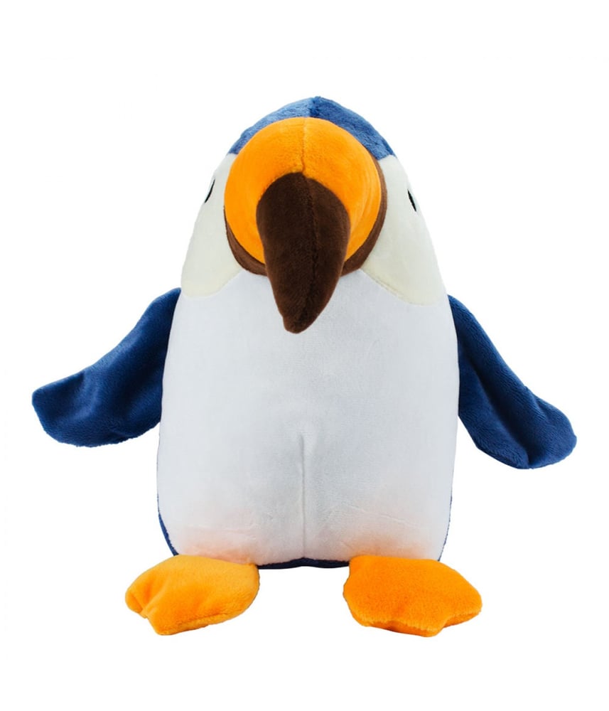 Pássaro Tucando de Pelúcia Azul Bicudo 23 cm