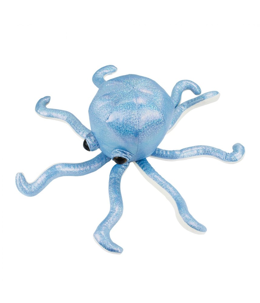 Polvo De Pelúcia Azul Tentáculos Médios 37 cm
