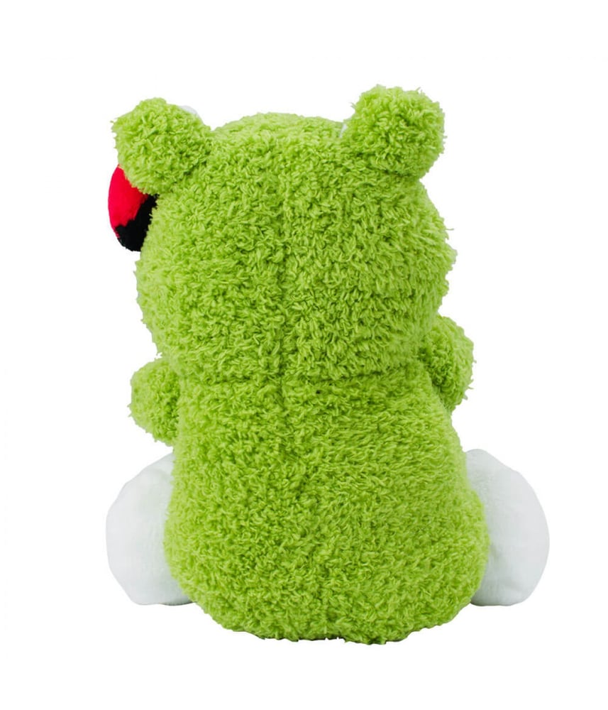 Sapo De Pelúcia Verde Sentado Joaninha 20 cm