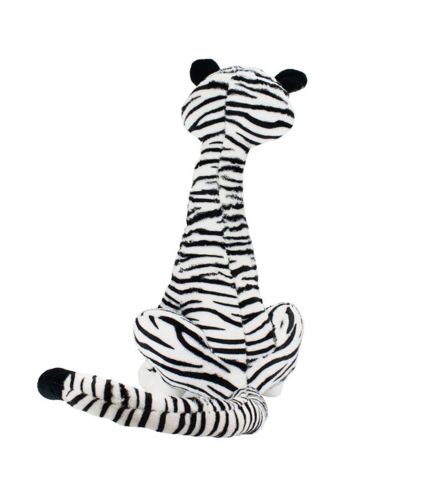 Tigre De Pelúcia Branco Sentado Cauda Longa 25 cm 
