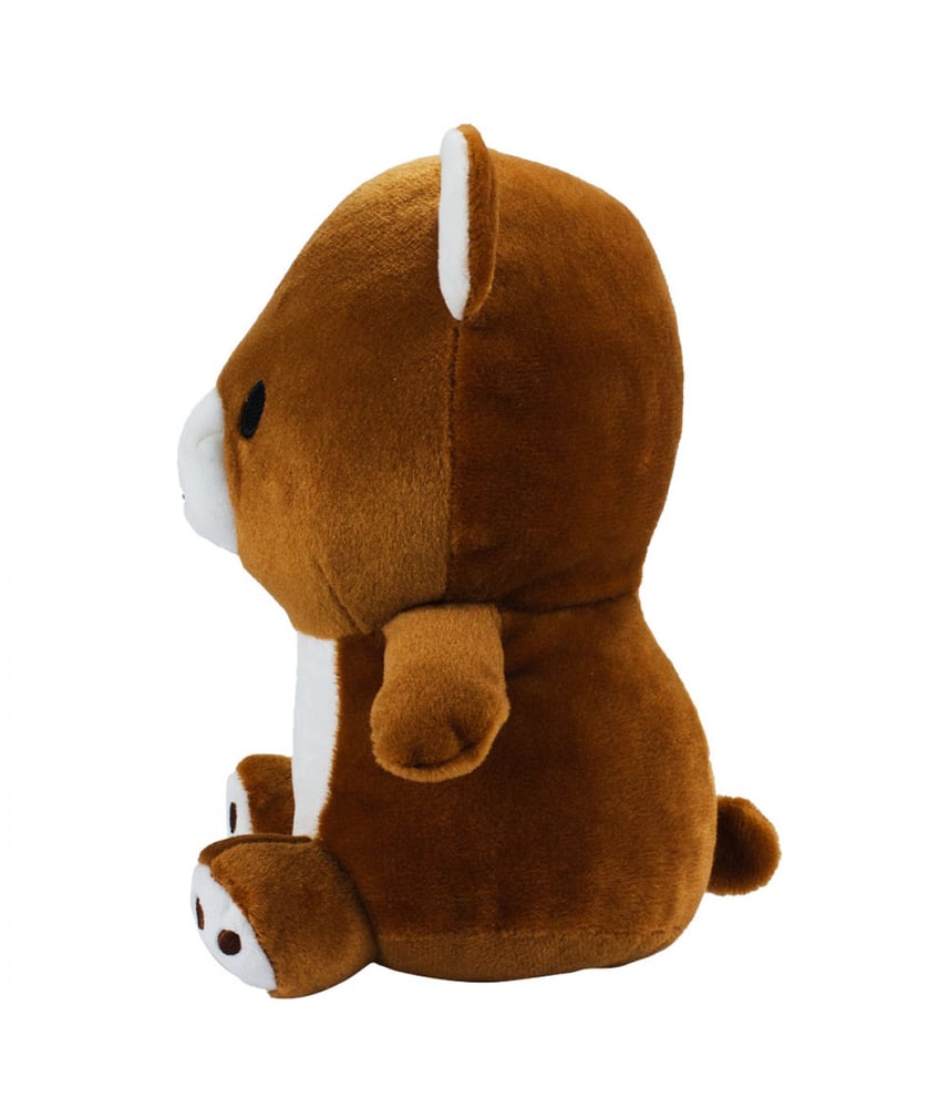 Urso De Pelúcia Marrom Ursinho Fofo Sentado 22 cm