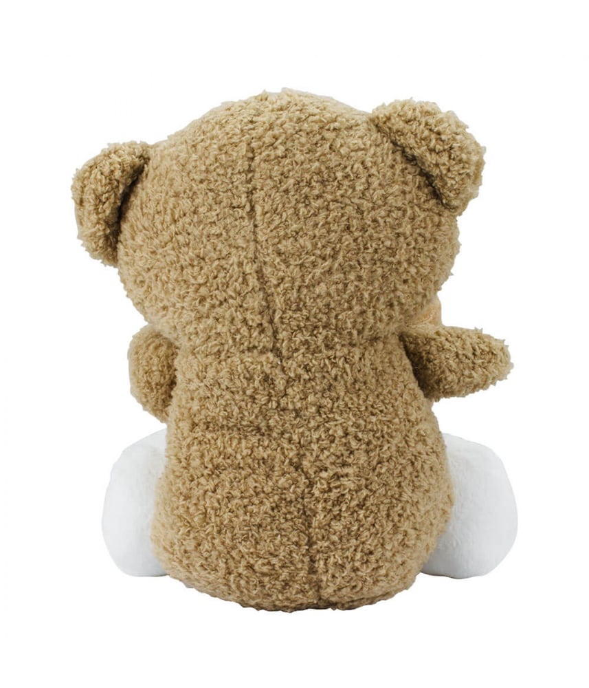 Urso De Pelúcia Sentado Com Pote Mel 20 cm