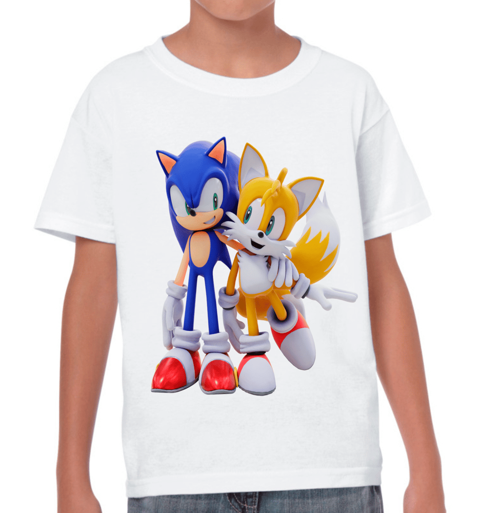 Camisa Estampada Infantil Personalizada Super Sonic O Filme