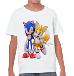 Camisa Estampada Infantil Personalizada Super Sonic O Filme