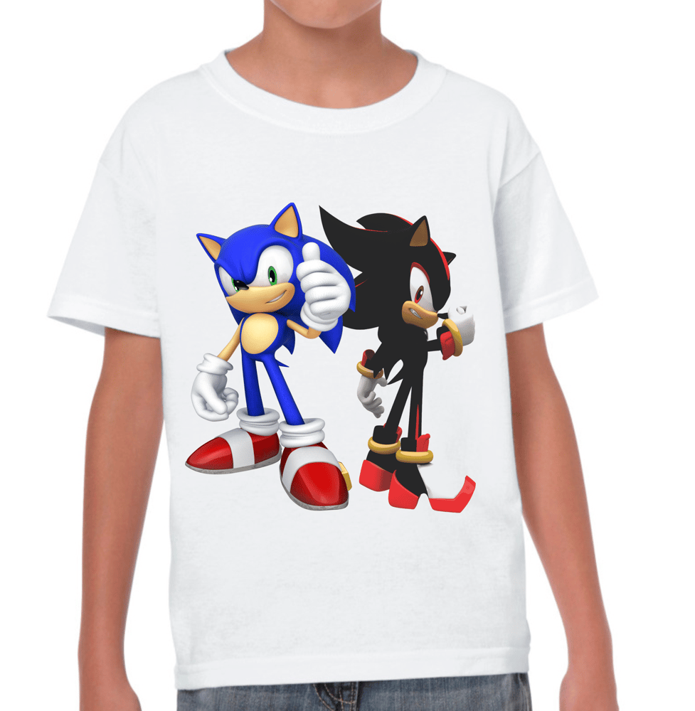 Camisa Estampada Infantil Personalizada Camiseta Turma Sonic