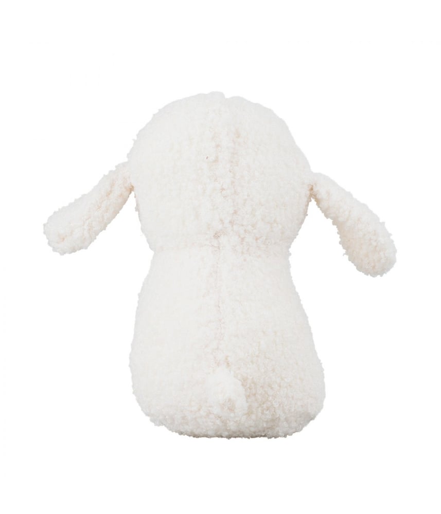 Cachorro De Pelúcia Branco Macio Sentado Fazenda 21 Cm 