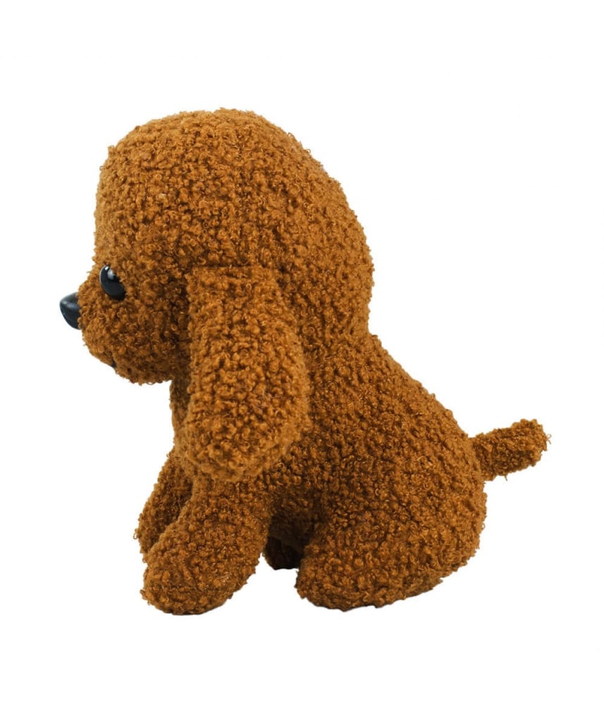 Cachorro De Pelúncia Naninha Marrom Sentado 21cm