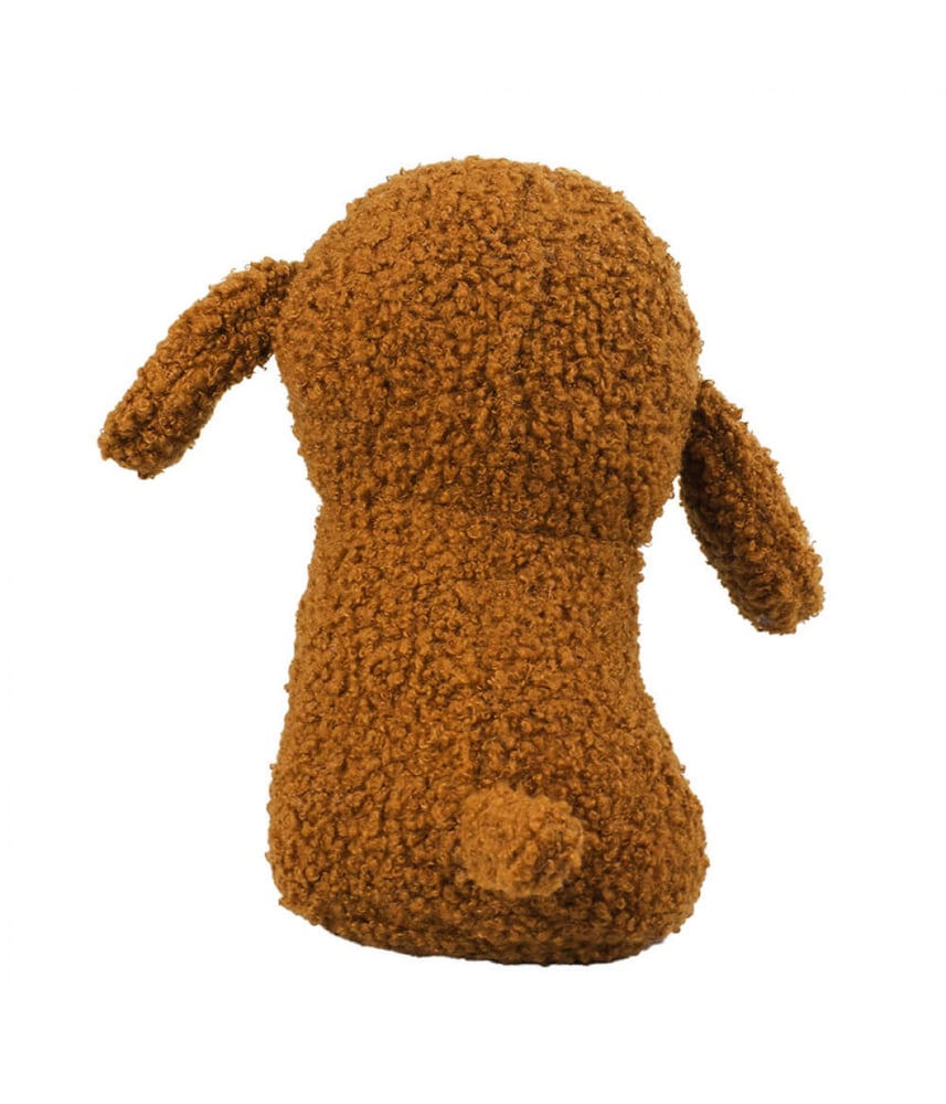 Cachorro De Pelúncia Naninha Marrom Sentado 21cm
