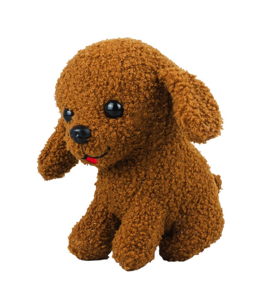 Cachorro De Pelúncia Naninha Marrom Sentado 21cm