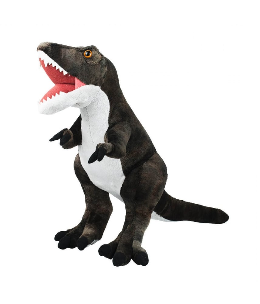 Dinossauro Realista De Pelúcia Marrom Tiranossauro Rex 32cm 