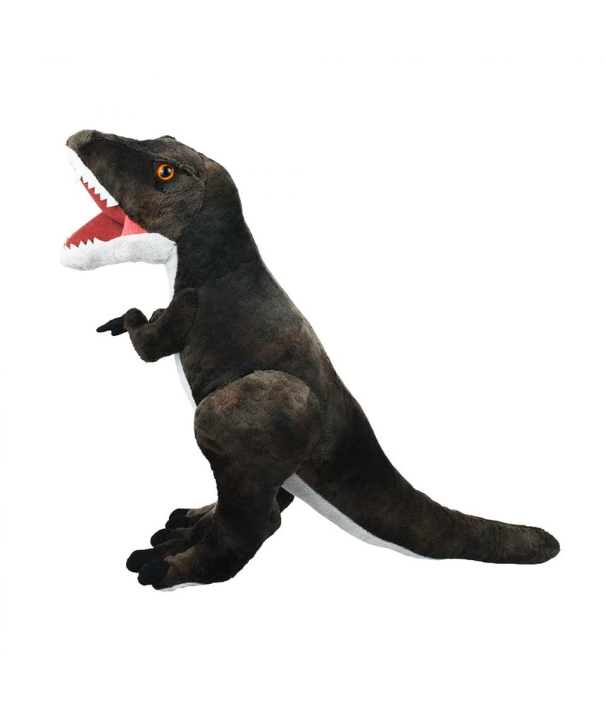 Dinossauro Realista De Pelúcia Marrom Tiranossauro Rex 32cm 