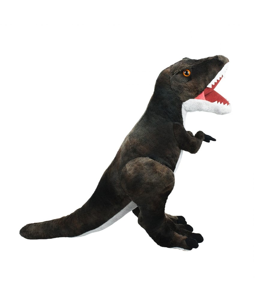 Dinossauro Realista De Pelúcia Marrom Tiranossauro Rex 32cm 