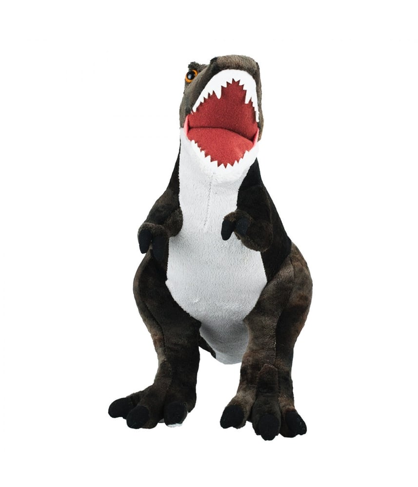 Dinossauro Realista De Pelúcia Marrom Tiranossauro Rex 32cm 