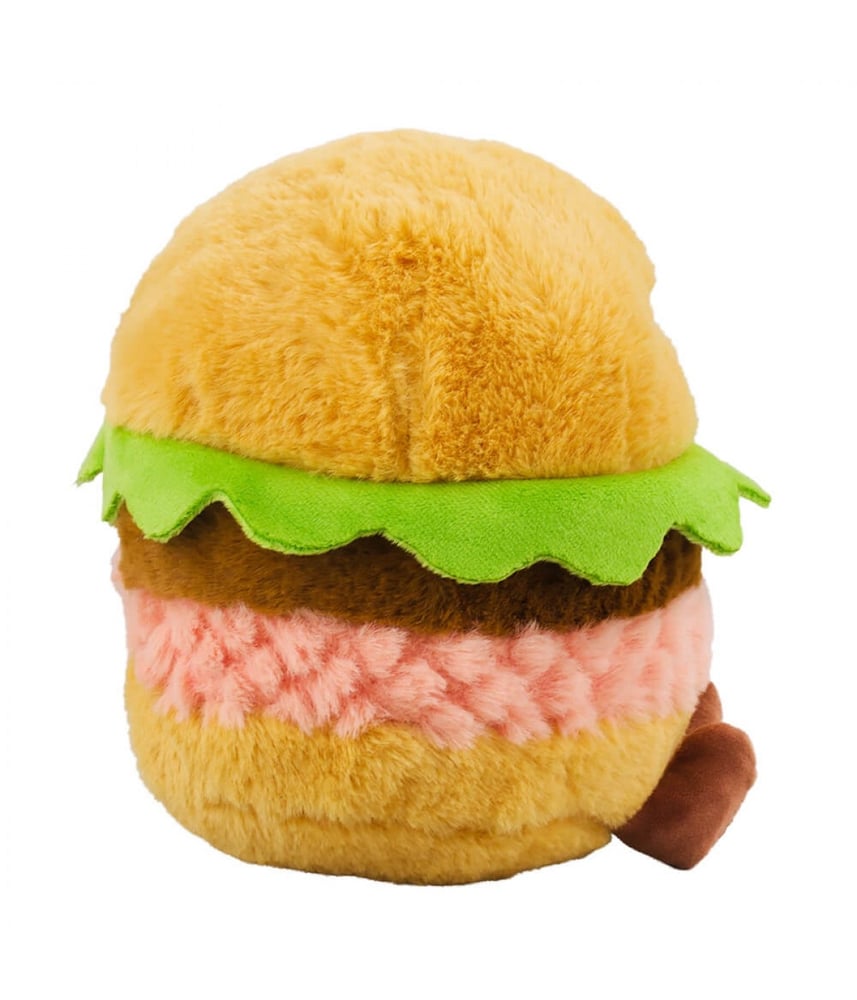Hamburger De Pelúcia Com Rosto Presente 18 Cm 