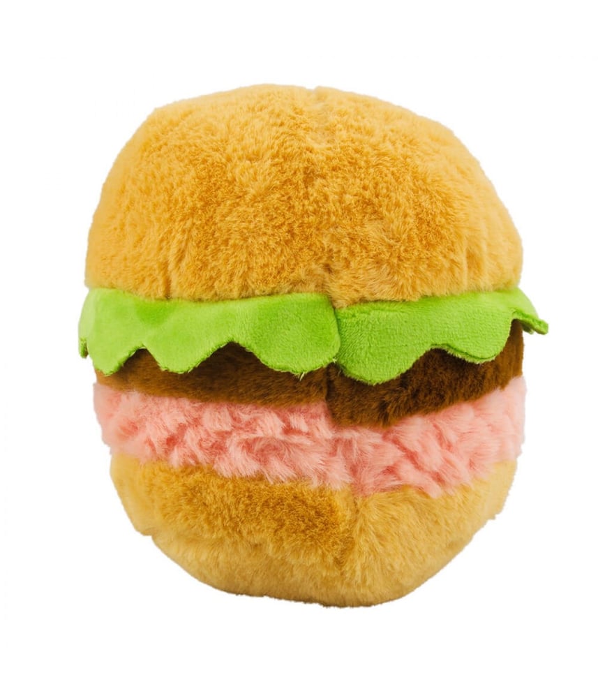 Hamburger De Pelúcia Com Rosto Presente 18 Cm 