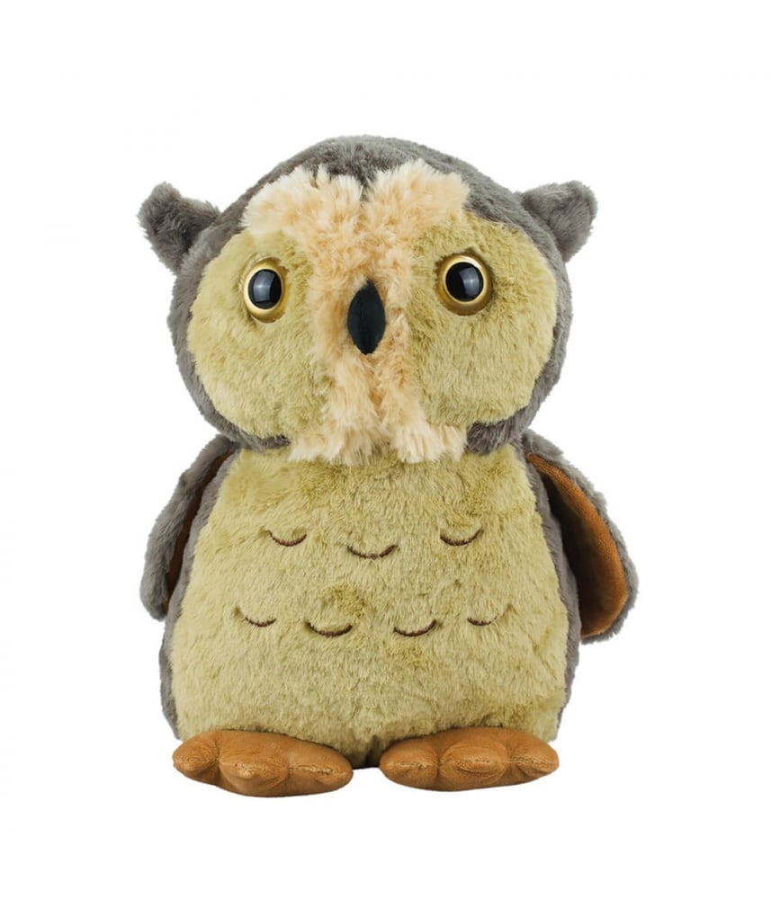 Coruja De Pelúcia Marrom Safari Em Pé 23 cm