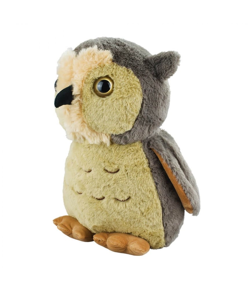 Coruja De Pelúcia Marrom Safari Em Pé 23 cm