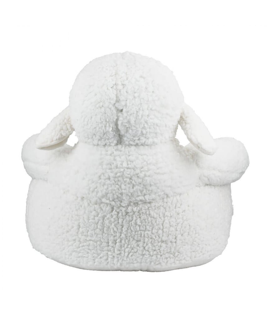 Puff De Pelúcia Ovelha Branca Fazenda 40x45cm