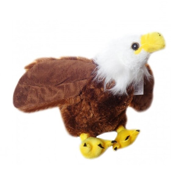 Águia De Pelúcia Real Marrom E Branca safari 25 Cm