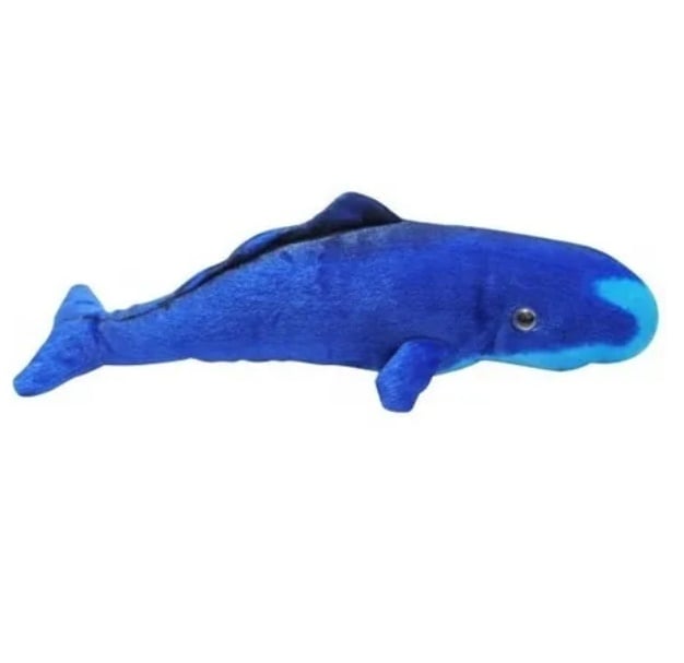 Baleia Cachalote De Pelúcia Real Azul 80 Cm Oceano