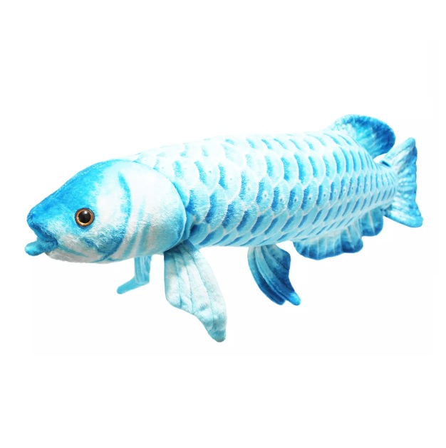 Peixe Carpa De Pelúcia Realista Azul Pesqueiro 59 Cm