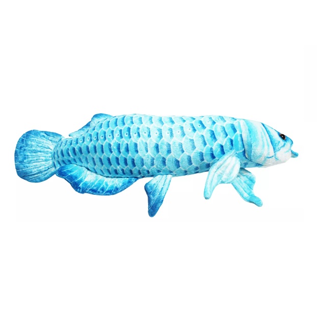 Peixe Carpa De Pelúcia Realista Azul Pesqueiro 59 Cm
