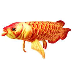 Peixe Carpa De Pelúcia Realista Laranja Pesqueiro 59 cm
