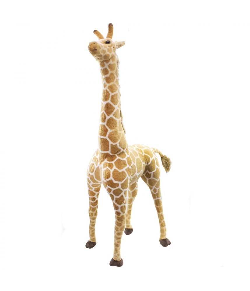 Girafa de Pelúcia Realista Em Pé Safari 120 Cm