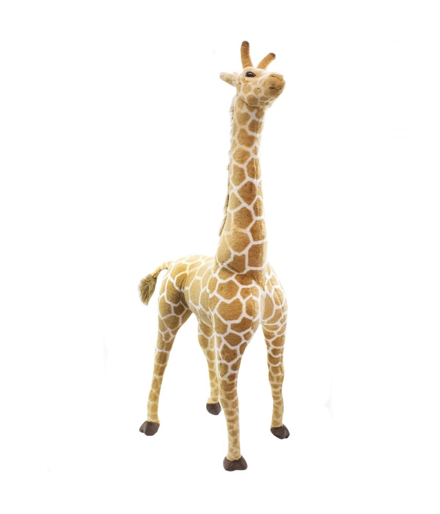 Girafa de Pelúcia Realista Em Pé Safari 120 Cm