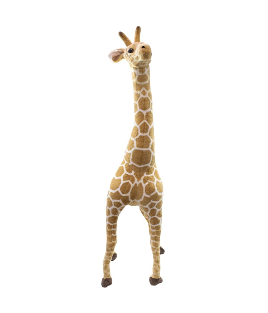 Girafa de Pelúcia Realista Em Pé Safari 120 Cm