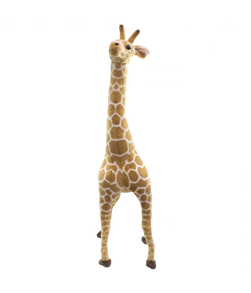 Girafa de Pelúcia Realista Em Pé Safari 120 Cm