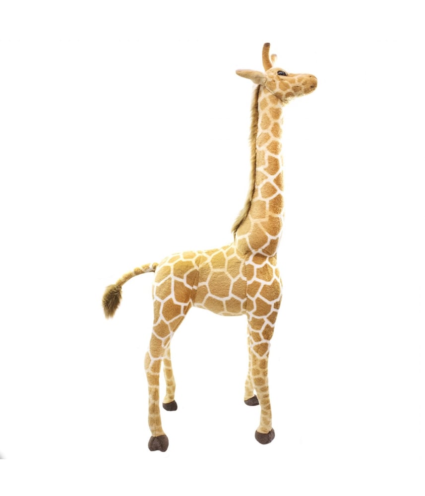 Girafa de Pelúcia Realista Em Pé Safari 120 Cm
