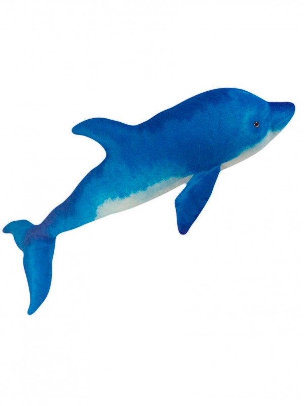 Golfinho Realista De Pelúcia Azul Oceano 53 Cm 