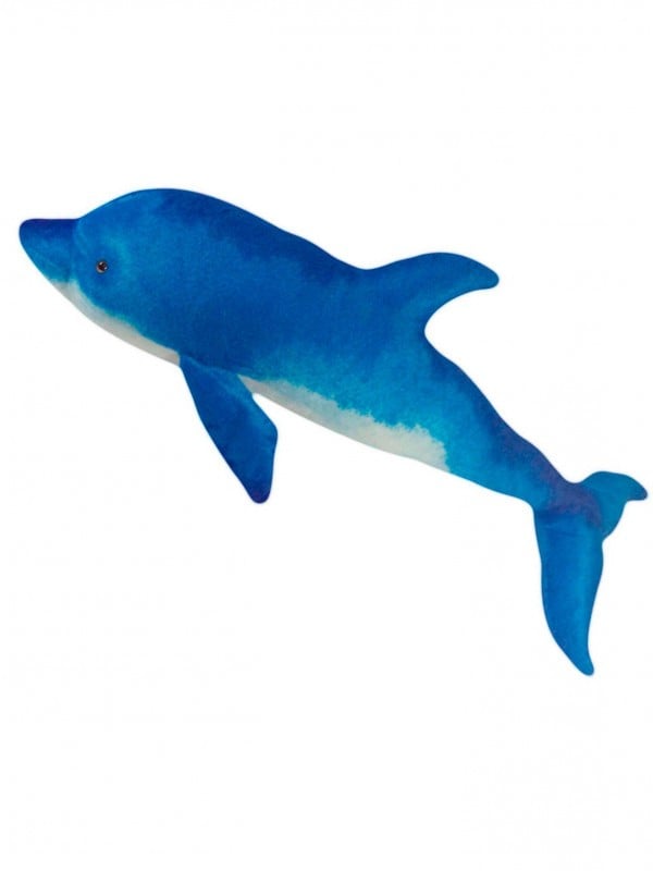 Golfinho Realista De Pelúcia Azul Oceano 53 Cm 