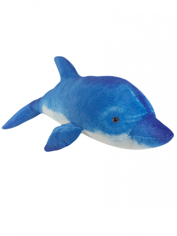 Golfinho Realista De Pelúcia Azul Oceano 53 Cm 