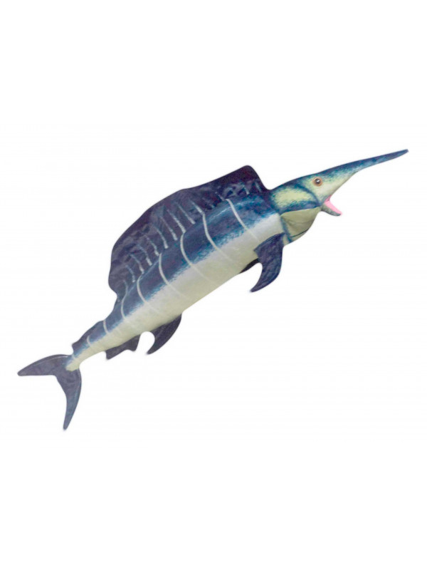 Peixe Espada De Pelúcia Realista Azul Mar 90 Cm