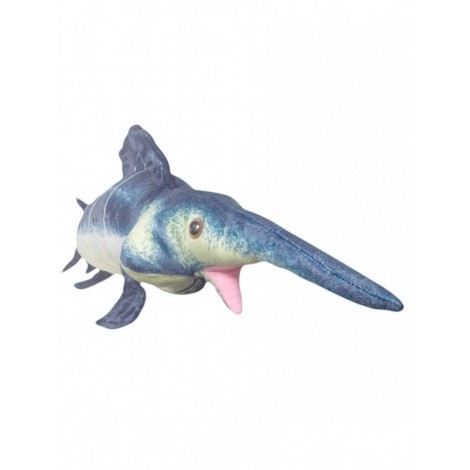 Peixe Espada De Pelúcia Realista Azul Mar 90 Cm