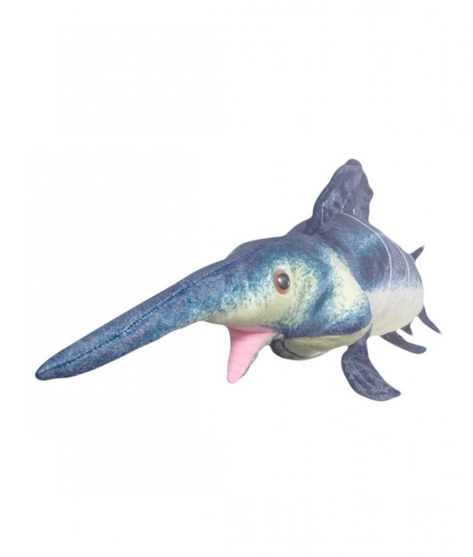 Peixe Espada De Pelúcia Realista Azul Mar 90 Cm