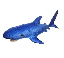 Tubarão Realista de Pelúcia Azul Real Oceano 63 Cm