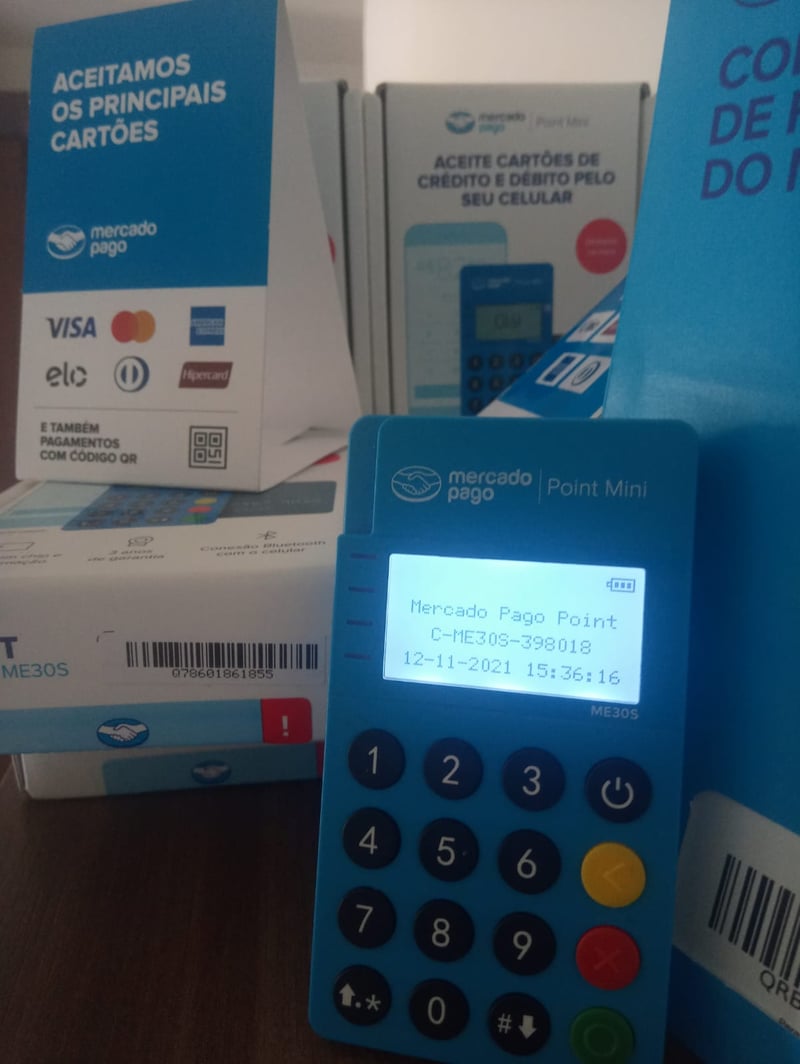 sua maquininha de cartão mercado pago point mini