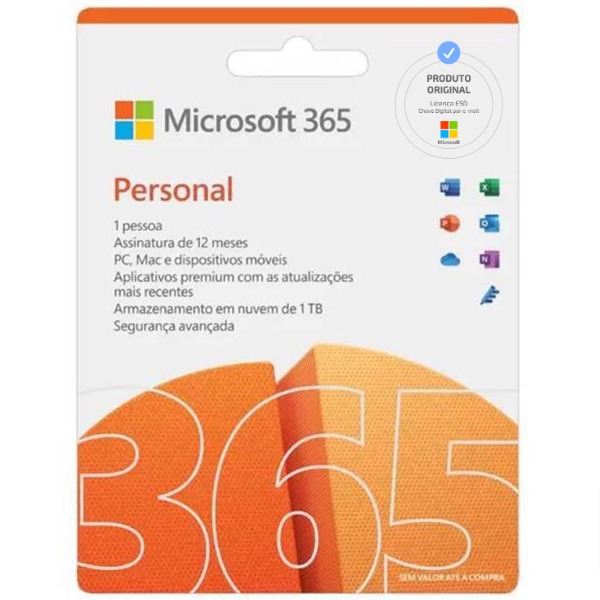 Microsoft  365 Personal Chave Digital - entrega no mesmo dia
