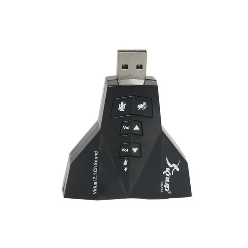 Adaptador Externo Placa de Som USB 7.1 canais