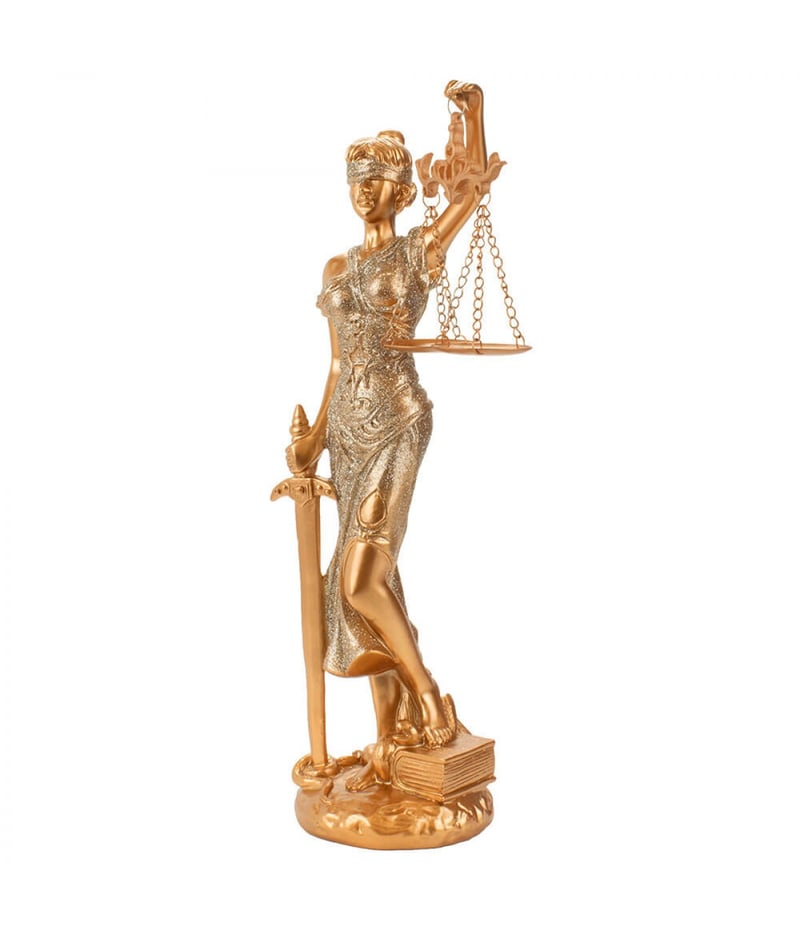 Dama Da Justiça Rosê 31cm - Enfeite Resina