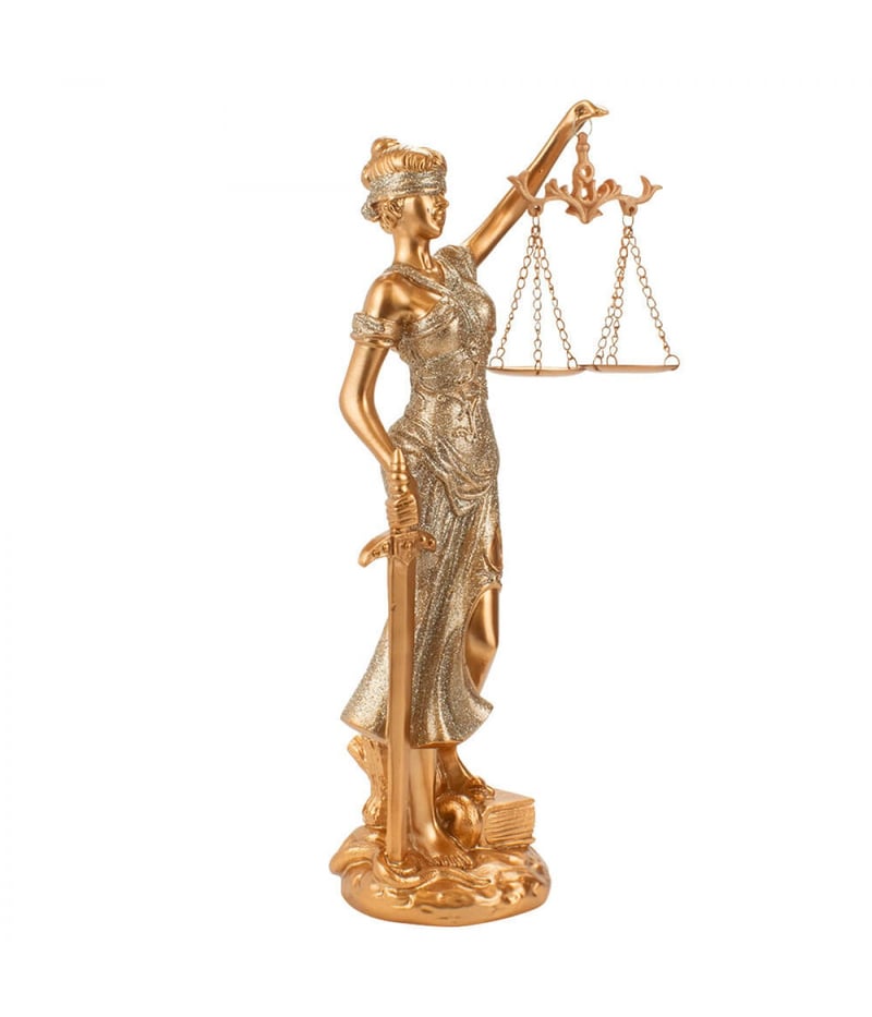 Dama Da Justiça Rosê 31cm - Enfeite Resina